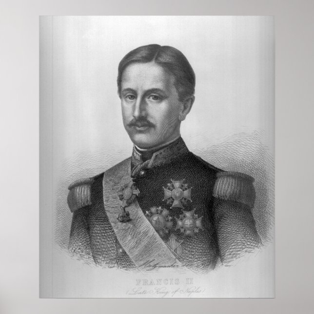 Póster Francisco II de las dos Sicilia (Frente)