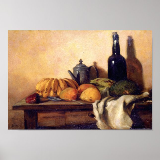 Póster Francisco Oller Still Life Guanabana (Frente)