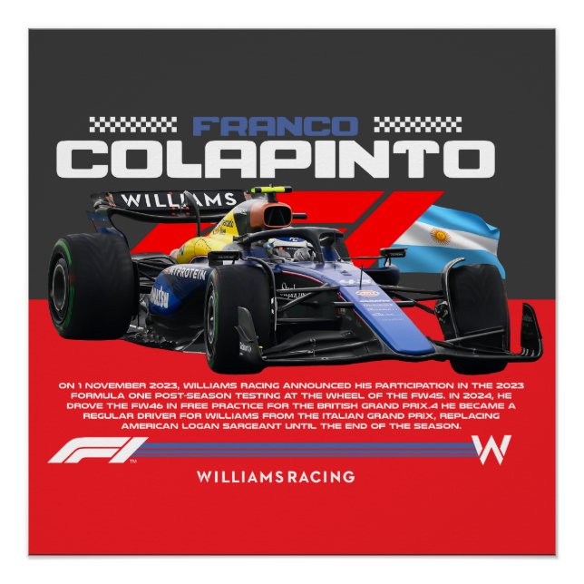 Póster Franco colapinto (Anverso)