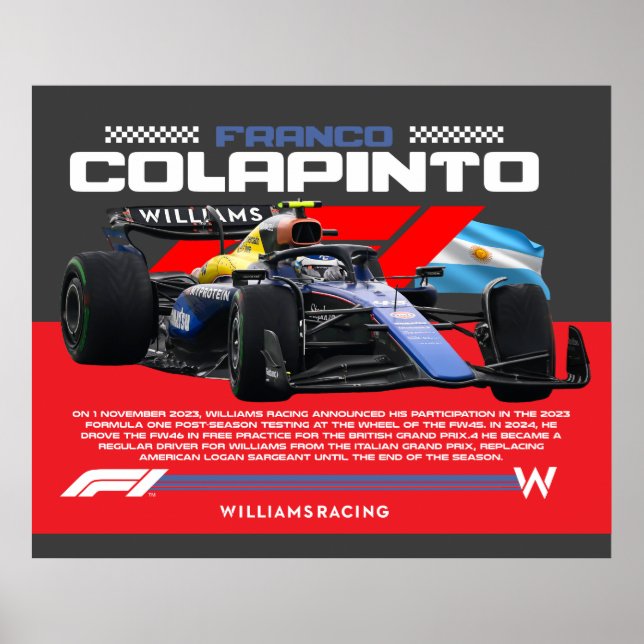 Póster Franco colapinto (Frente)