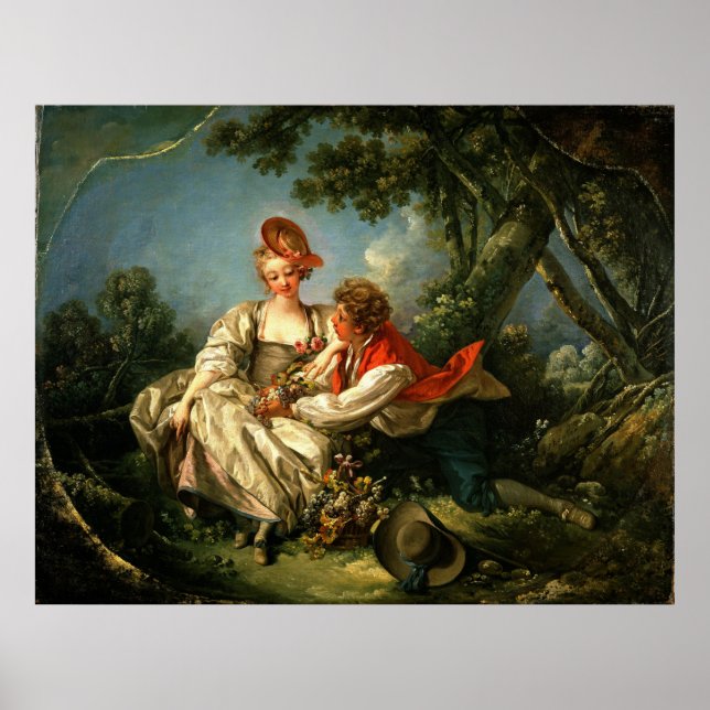 Póster François Boucher Las Cuatro Temporadas: Frühling d (Frente)