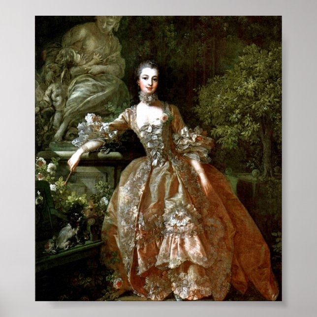 Póster Francois Boucher - Madame de Pompadour (Frente)