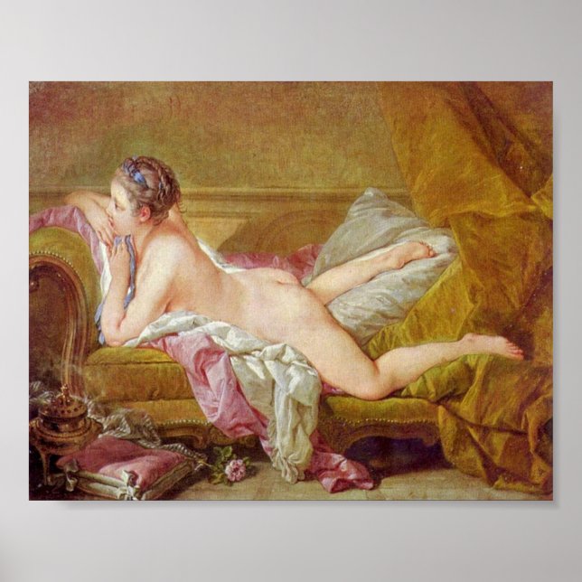 Póster Francois Boucher - Señora a Luis XV (Frente)