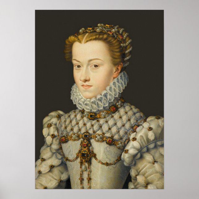 Póster Francois Clouet - Elisabeth de Austria (Frente)