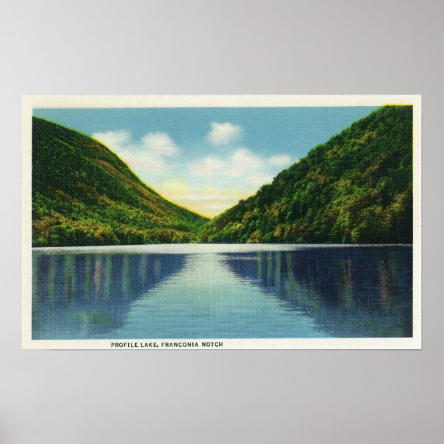 Póster Franconia Notch State Park View of Profile Lake (Frente)