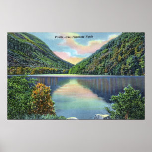 Póster Franconia Notch Vista del Lago Profile