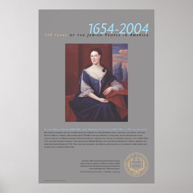 Póster Francos Bilhah Abigail (1696-1756) (Frente)