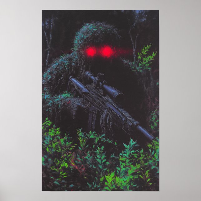 Póster Francotirador oscuro (Frente)