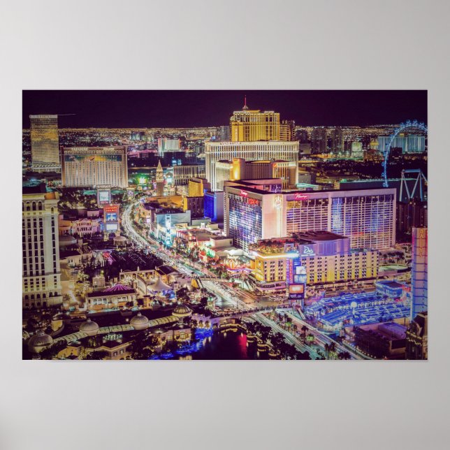 Póster franja de Las Vegas estilizada (Frente)