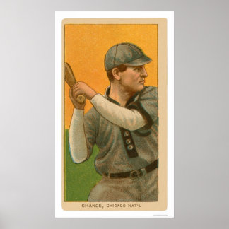 Póster Frank Chance Baseball 1909