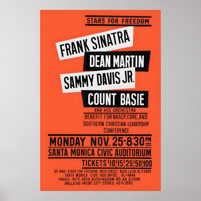 Póster Frank Sinatra - Dean Martin - Sammy Davis, Jr (Frente)
