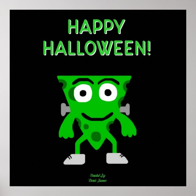 Póster Franken-Cheese Halloween Poster de saludos (Frente)