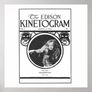 Póster Frankenstein 1910 El Kinetograma Edison
