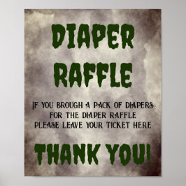 Póster Frankenstein Diaper Raffle