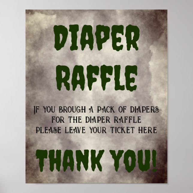 Póster Frankenstein Diaper Raffle (Frente)