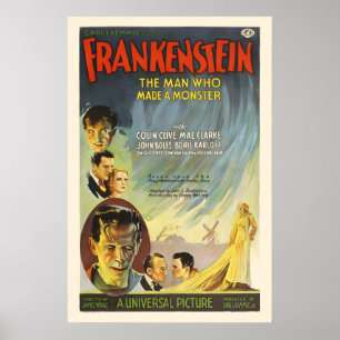 Póster Frankenstein - Película de Ciencia Ficción al Esti