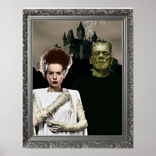 Póster Frankenstein y su Novia (Frente)