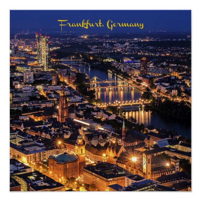 Póster Frankfurt, Alemania en Twilight (Anverso)