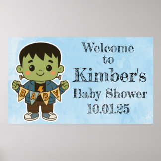Póster Frankie’s Baby Shower Welcome Sign – Cute Sign