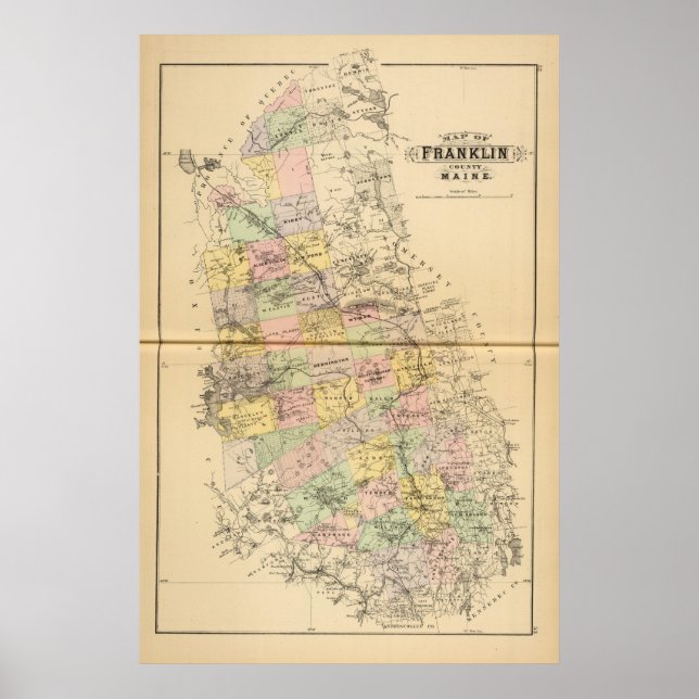 Póster Franklin Co., Maine (Frente)
