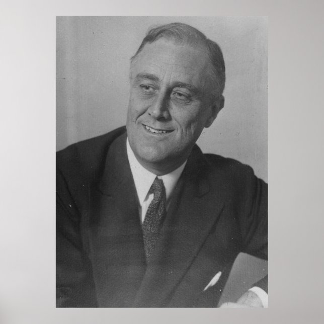 Póster FRANKLIN D. ROOSEVELT 1924 Archivo Nacional Foto (Frente)