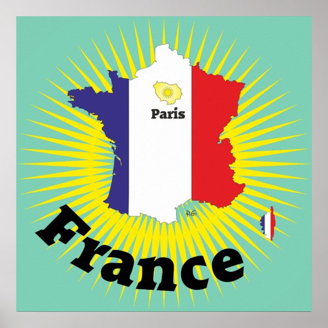 Póster Frankreich, Francia, Poster de Francia (Frente)