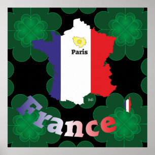 Póster Frankreich, Francia, Poster de Francia