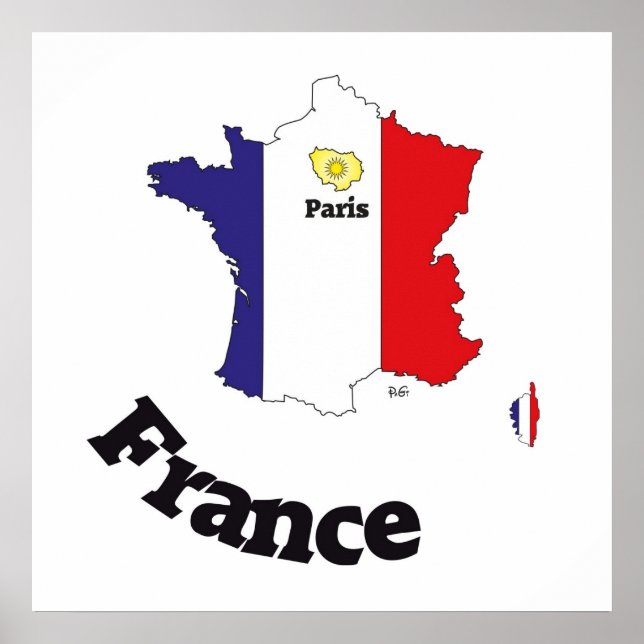 Póster Frankreich, Francia, Poster de Francia (Frente)