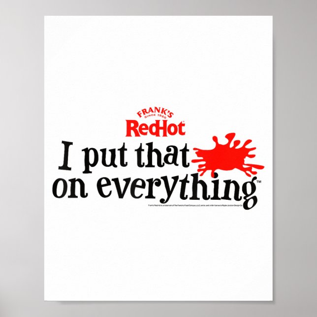 Póster Frank's Redhot I Put That On Everything Hot Sauce  (Frente)