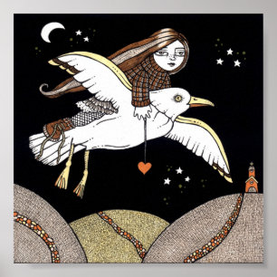 Póster Frannies Flight of Fancy Poster Art Print