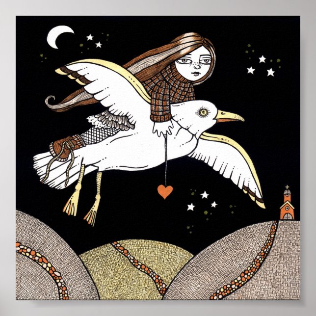 Póster Frannies Flight of Fancy Poster Art Print (Frente)