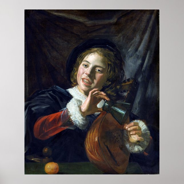 Póster Frans Hals Boy con lute (Frente)