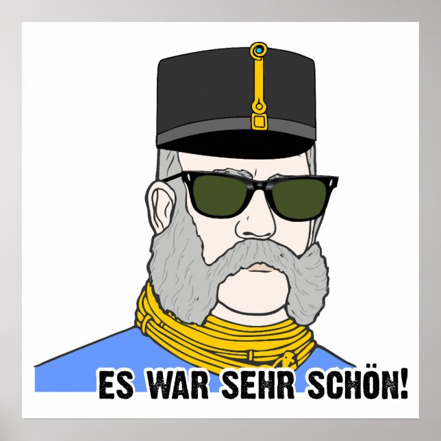 Póster Franz Joseph I., Kaiser von Österreich, mit Brille (Frente)