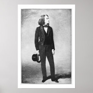 Póster Franz Liszt (1811-86) 1856 (litho) (foto de b/w)