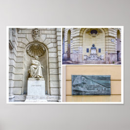 Póster Franz Liszt Sculptures Collage