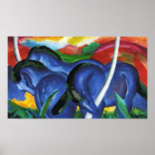 Póster Franz Marc Blue Horses Poster