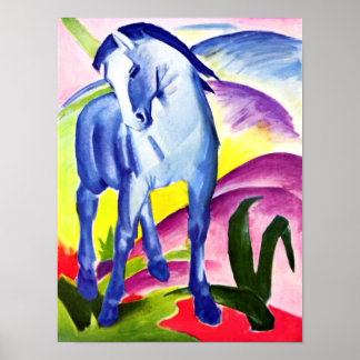 Póster Franz Marc - Caballo azul I