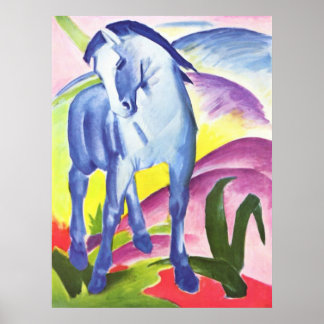 Póster Franz Marc - Caballo Azul I Ecuestre 1911