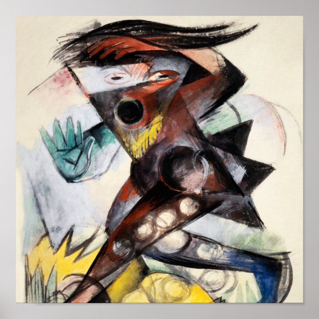 Póster Franz Marc Caliban Famosa Pintura (Frente)