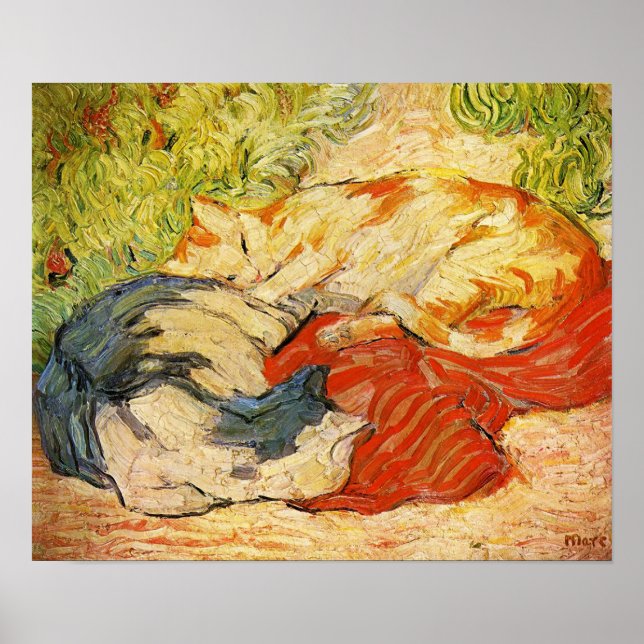 Póster Franz Marc Cats Poster (Frente)