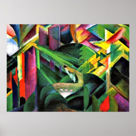 Póster Franz Marc: ciervos en un jardín de monasterio
