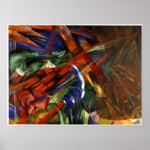 Póster Franz Marc - Destino de los animales, 1913