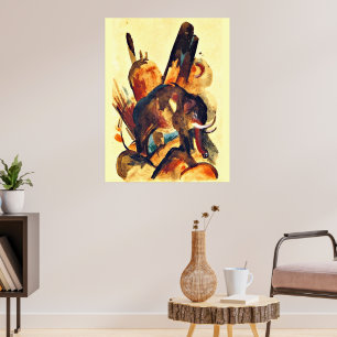 Póster Franz Marc - Elefante