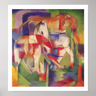 Póster Franz Marc -Elephant, horse, cattle, winter Poster