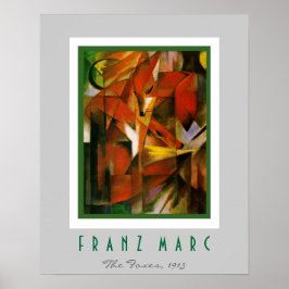 Póster Franz Marc - Expresionista alemán - Los zorros