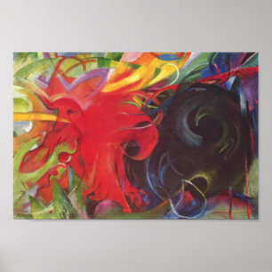 Póster Franz Marc - formas que luchan