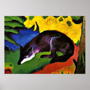 Póster Franz Marc - Fox azul