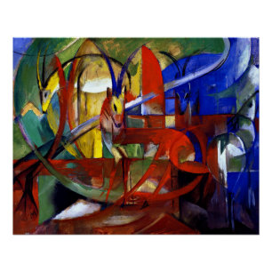 Póster Franz Marc - Gazelles