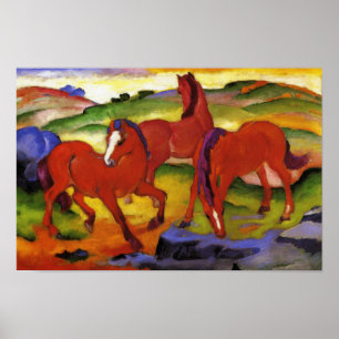 Póster Franz Marc Grazing Horses Poster