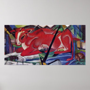 Póster Franz Marc - la vaca del mundo
